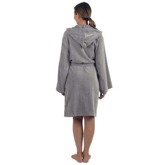 Alpine Swiss Stacy Women Hooded Bathrobe Cotton Terry Cloth Robe for Women Super - Picture 6 of 8